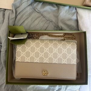 Gucci Marmont Mini Chain Bag GG Supreme Canvas NWT